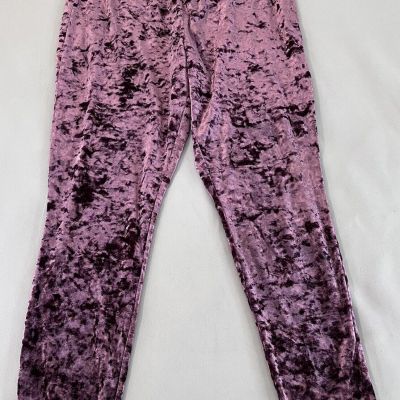 Torrid Women’s Crushed Velvet Leggings Sz 3X Stretchy Burgundy/Plum